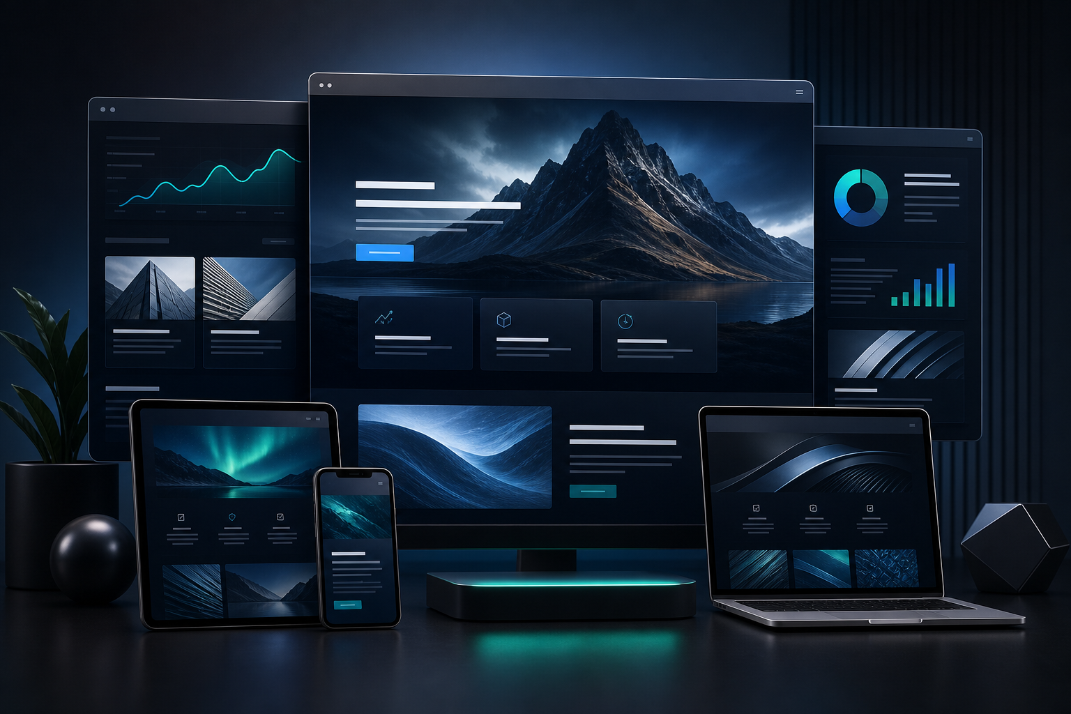 Responsive website portfolio preview